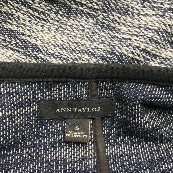 Ann Taylor Blazer Navy/White Tweed, Size S - Picture 5 of 5